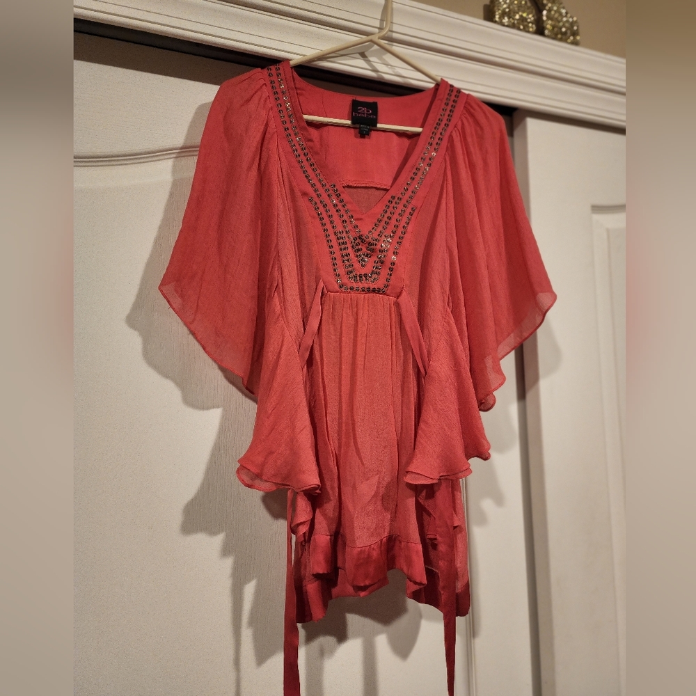 BEBE Pink Flowy Top